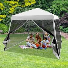 COSTWAY 3x3 m Pop-up Paviljoen met Muggennet en Zandzakken